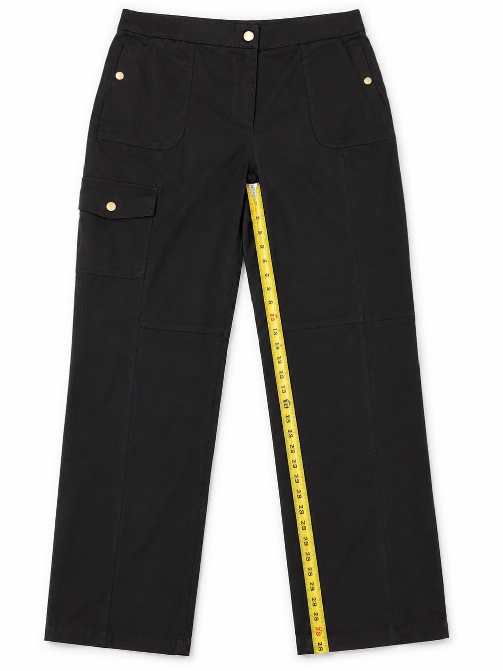 Chico’s Zenergy Black Cargo Pants 1.5 Short Stretch Straight Leg - Picture 4 of 6